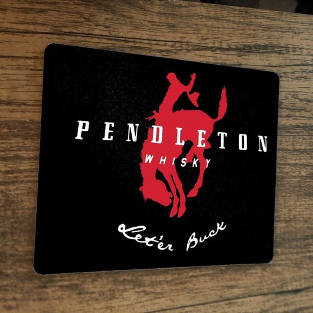 Let Er Buck Pendleton‎ Whiskey Liquor Mouse Pad